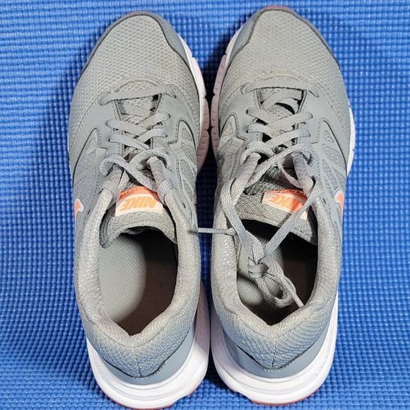 Nike Downshifter 6 Grey/Orange/White Athletic Shoes - Size 8 - 684765-004 - Picture 5 of 8